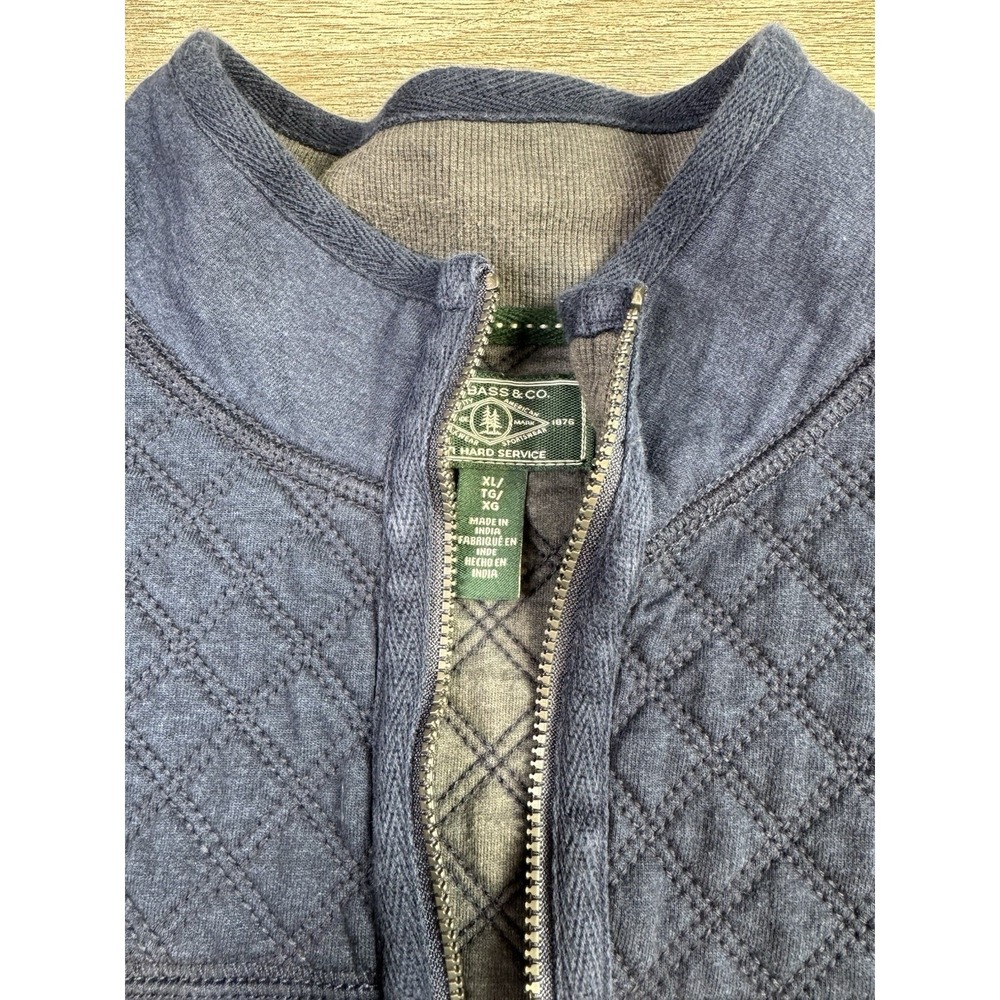 G.H. Bass & Co. Men's Mountain Wash quarter-zip pullover Size XL Navy old money - Picture 6 of 14